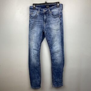 Buckle Black Jeans Mens 30R Blue Fit‎ No 3 Straight Leg Stretch Embroidered